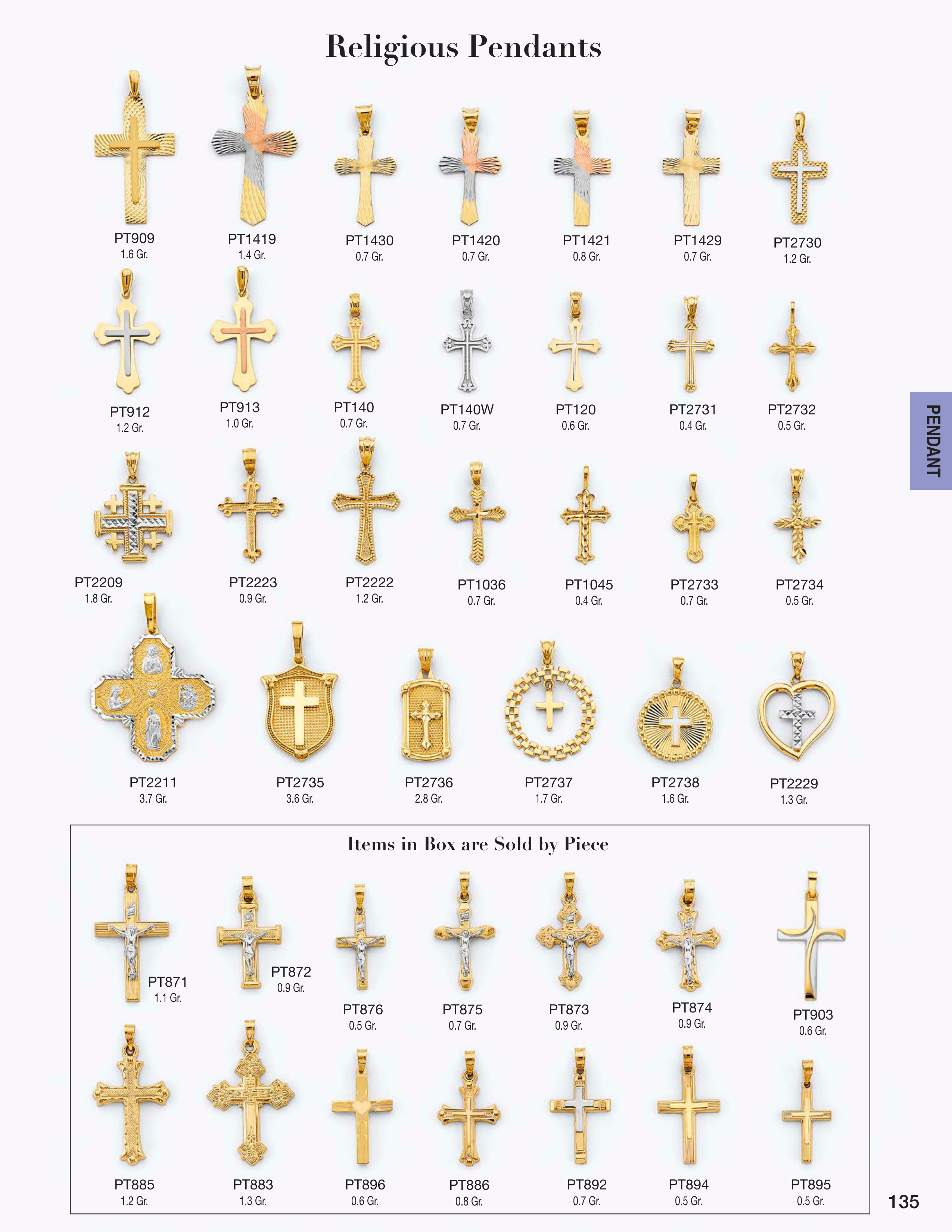 Pendant catalog page 135