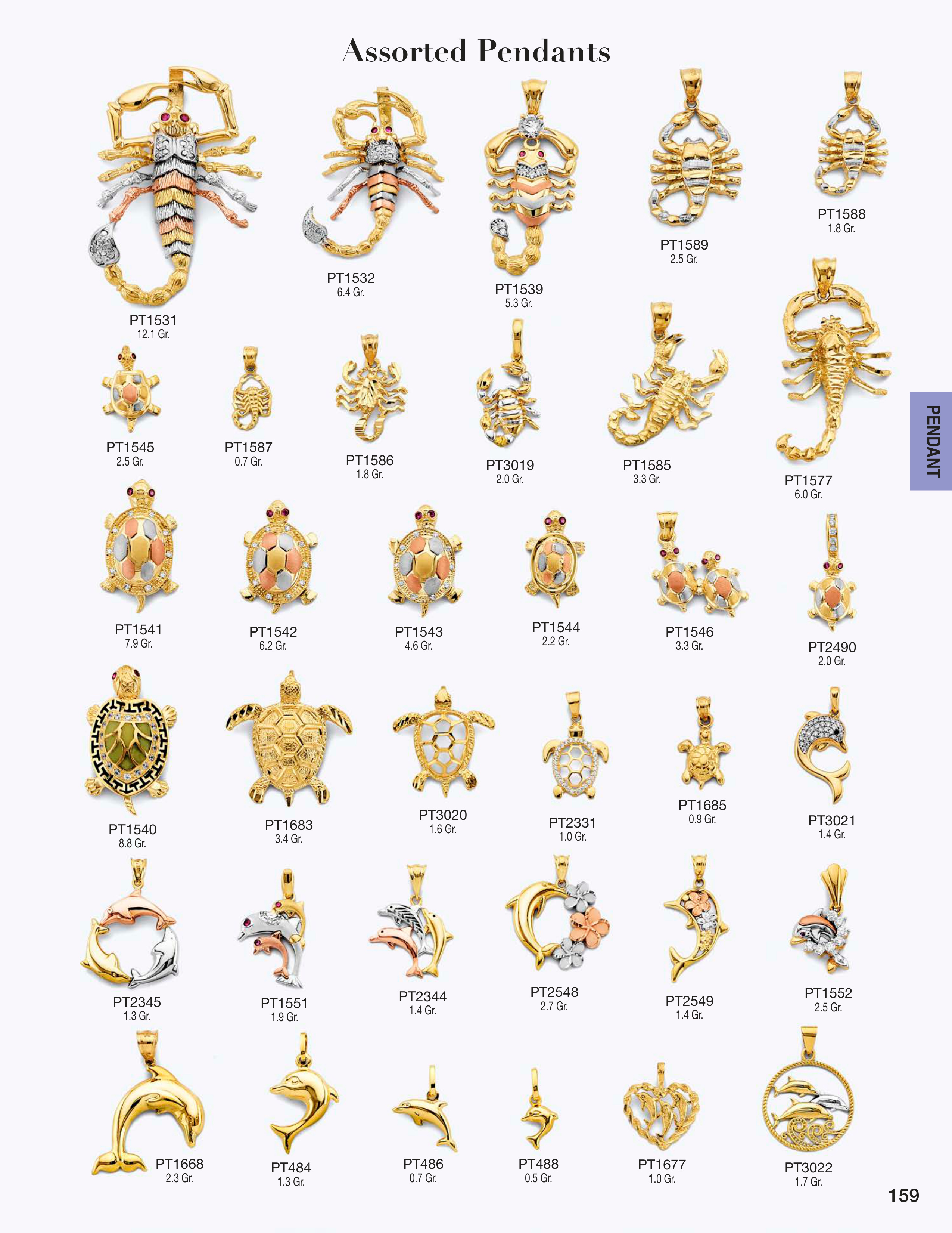 Pendant catalog page 159