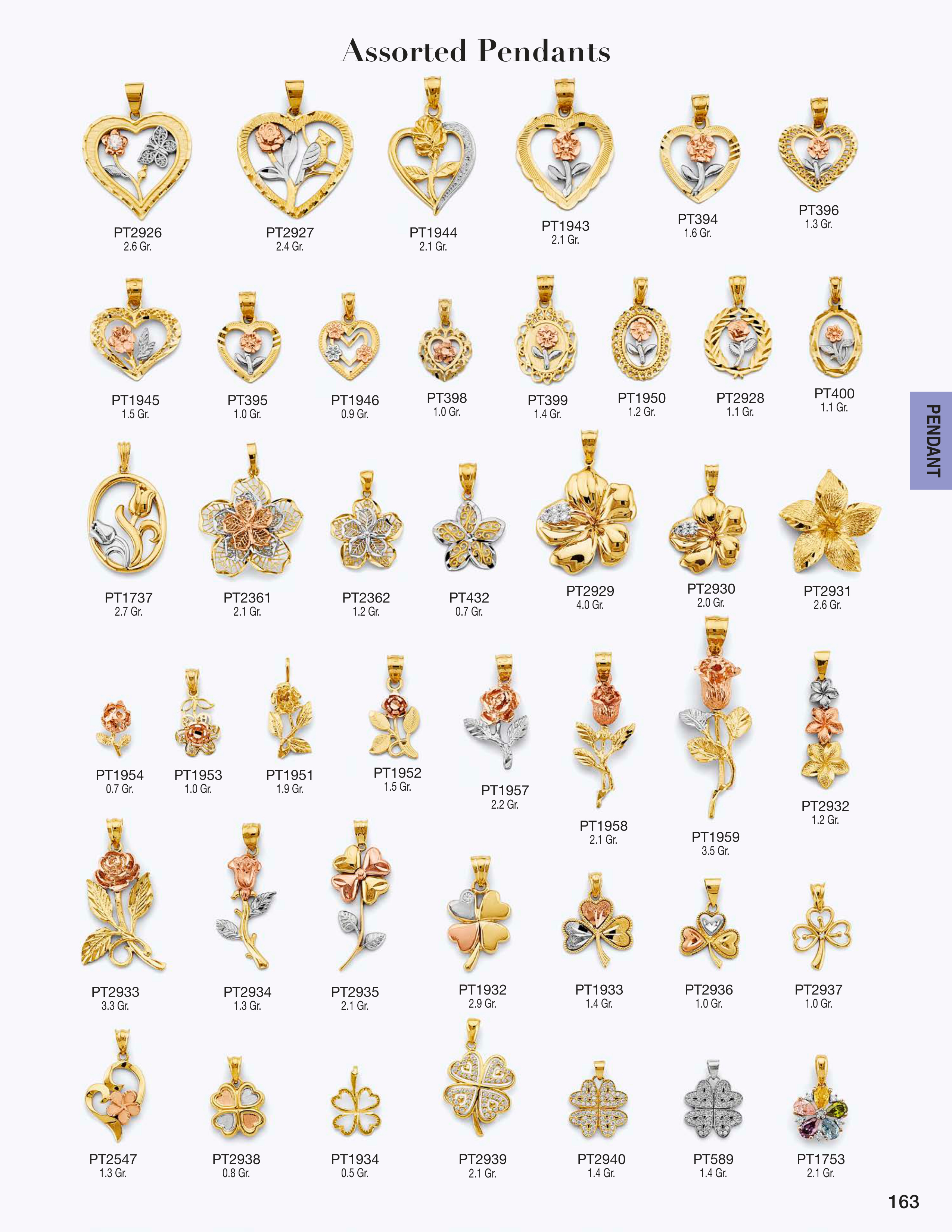 Pendant catalog page 163