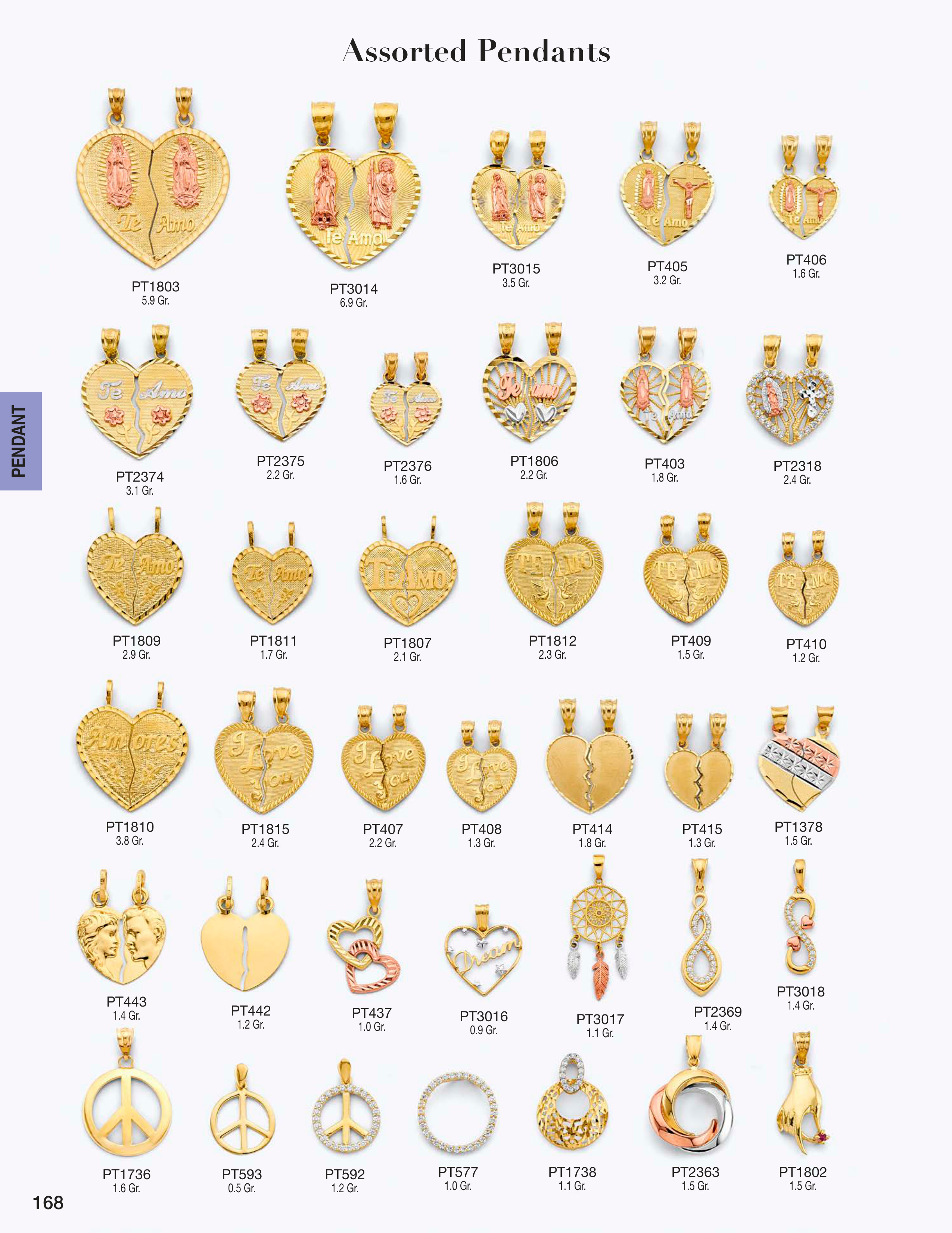 Pendant catalog page 168