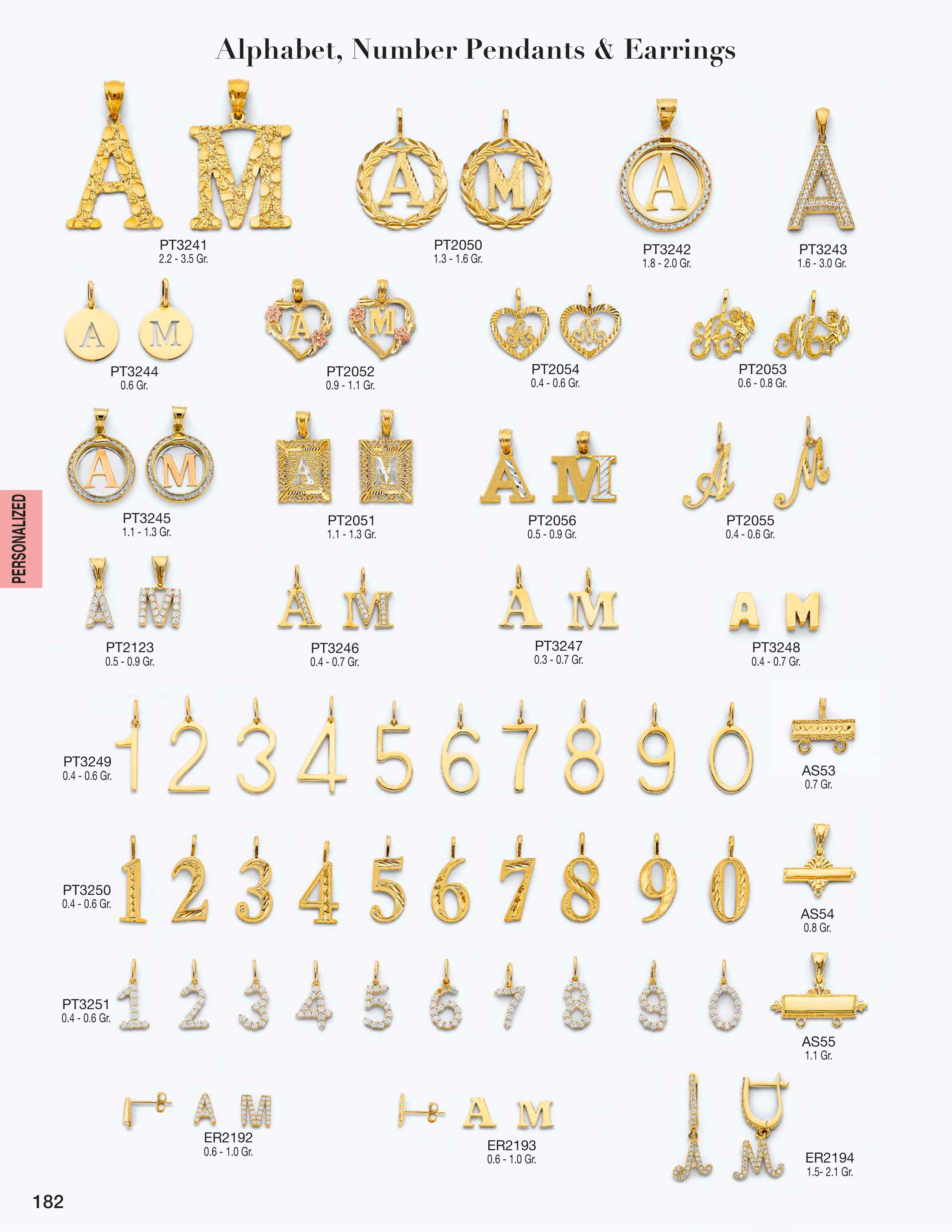 Personalized Jewelry catalog page 182