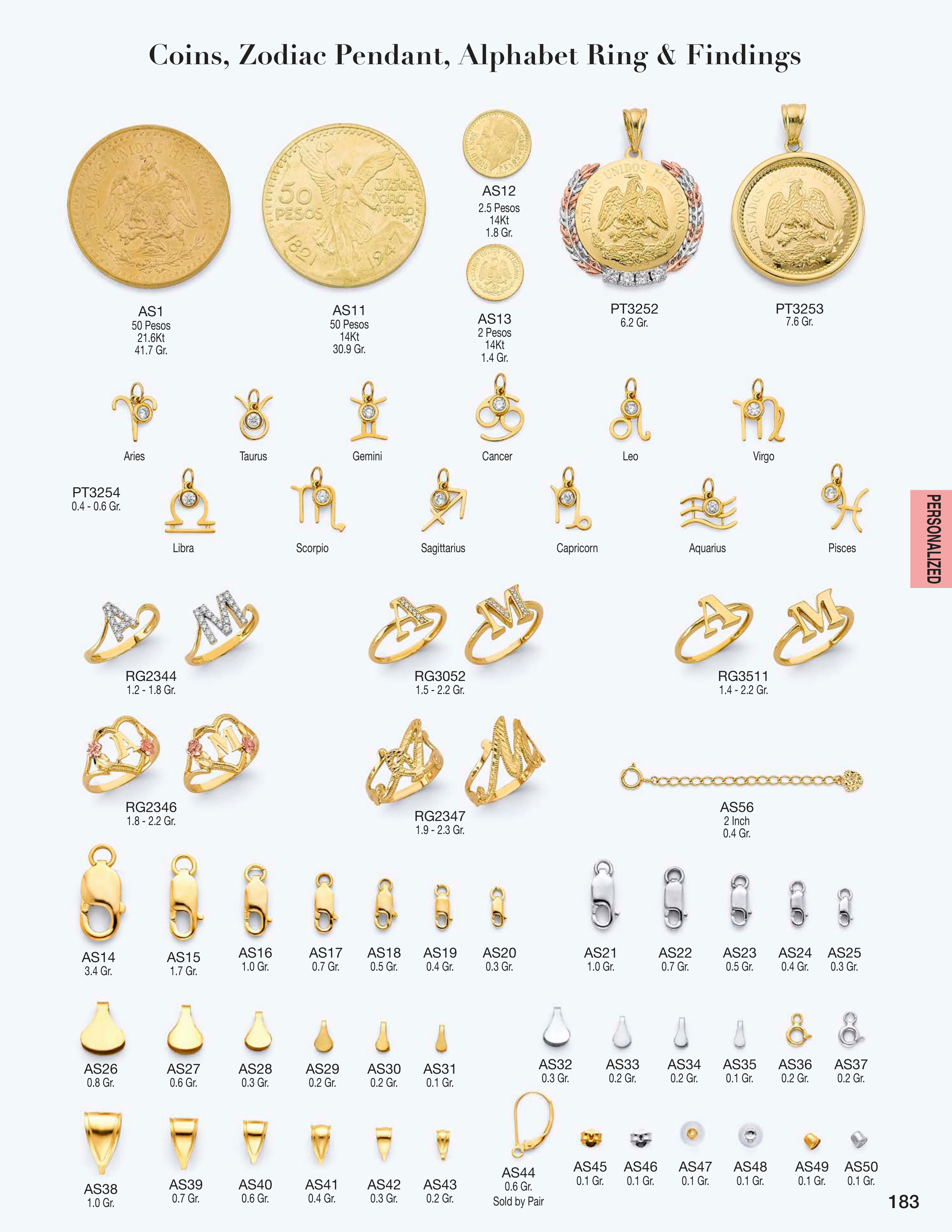 Personalized Jewelry catalog page 183