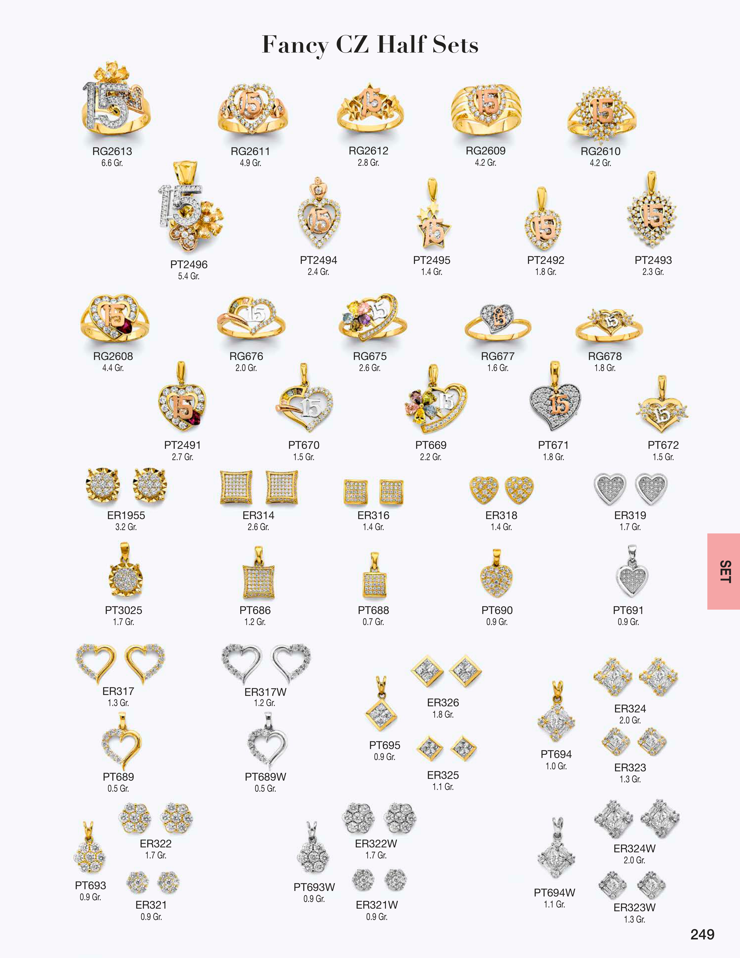 Half Set catalog page 249