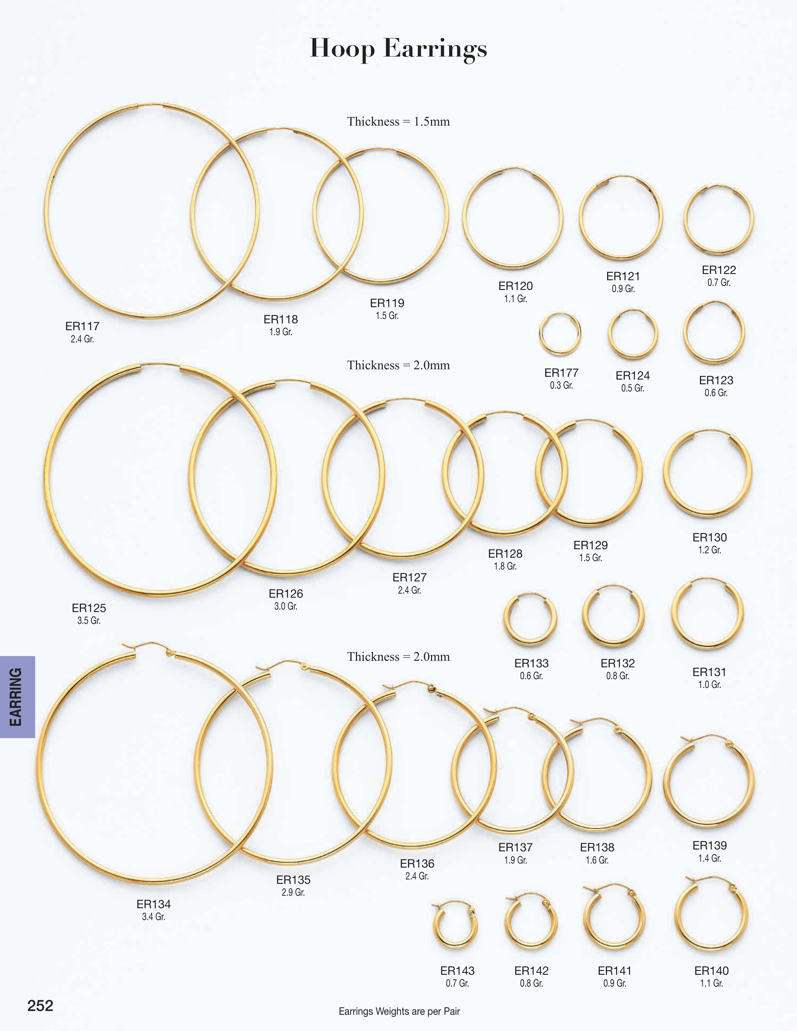 Earring catalog page 252