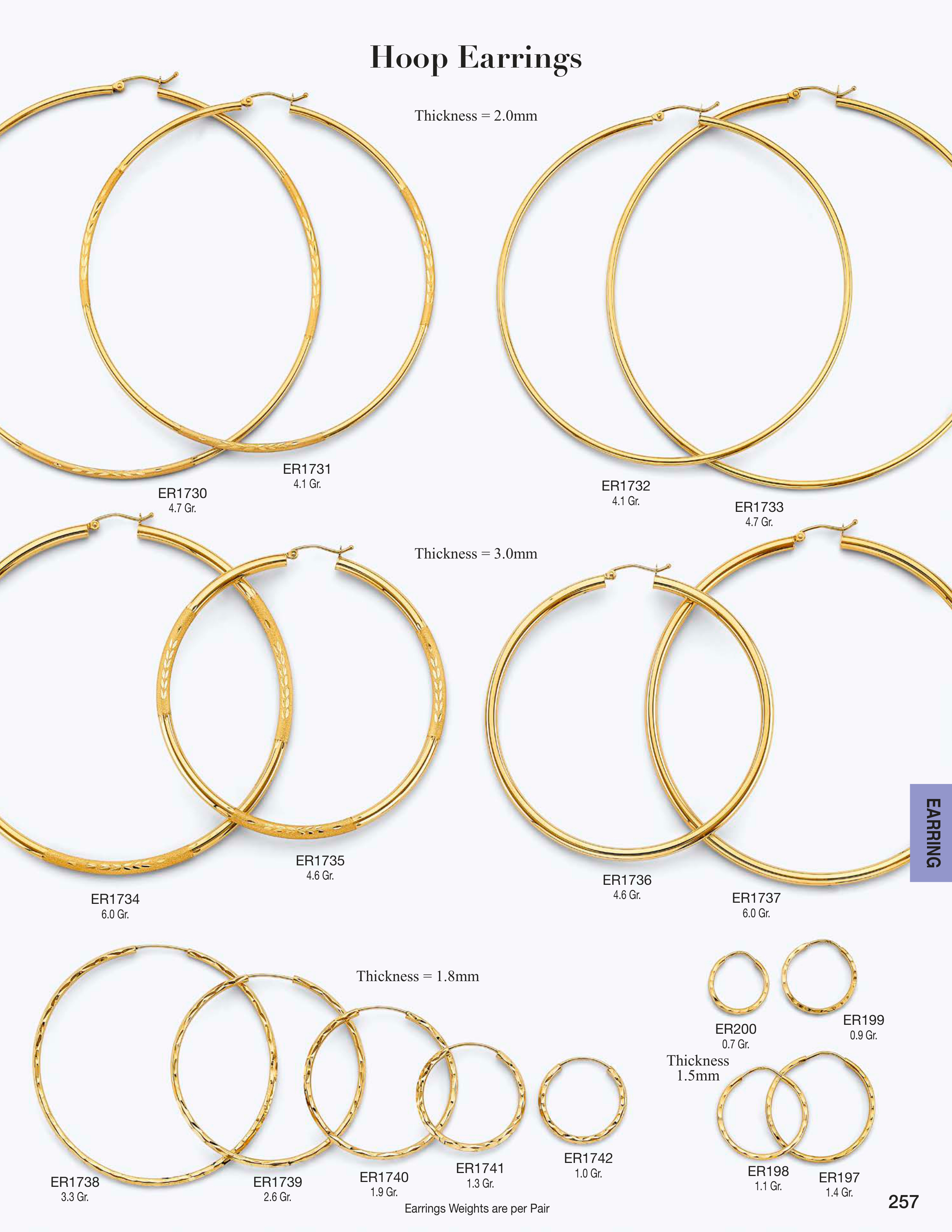 Earring catalog page 257