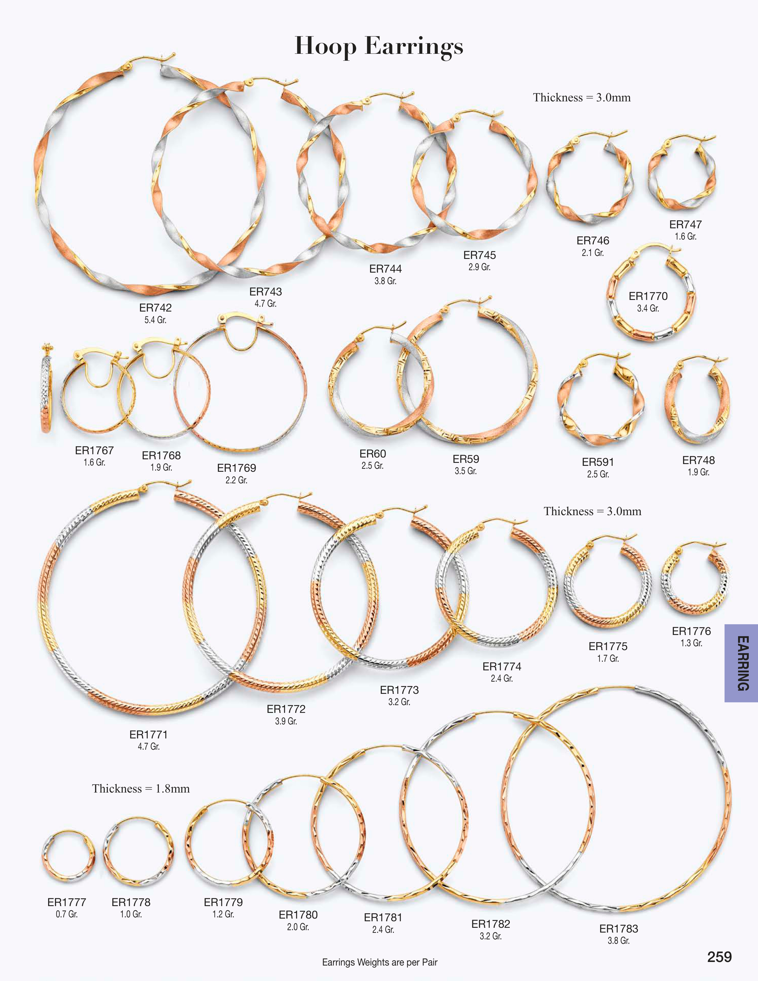Earring catalog page 259