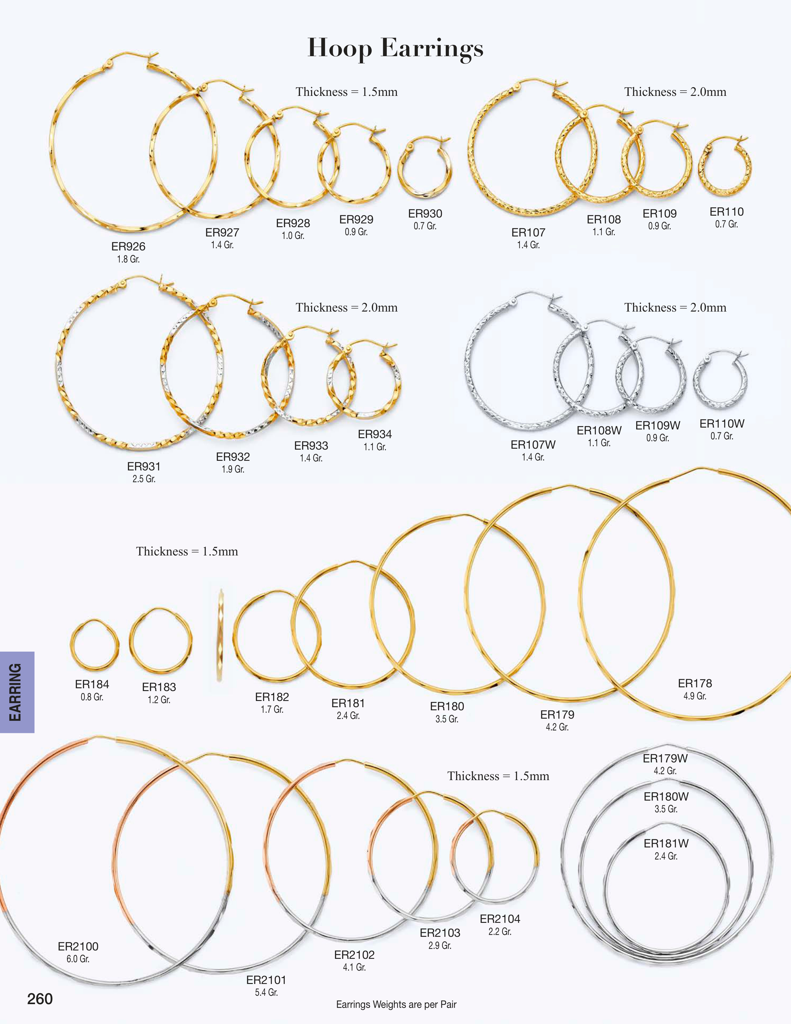 Earring catalog page 260