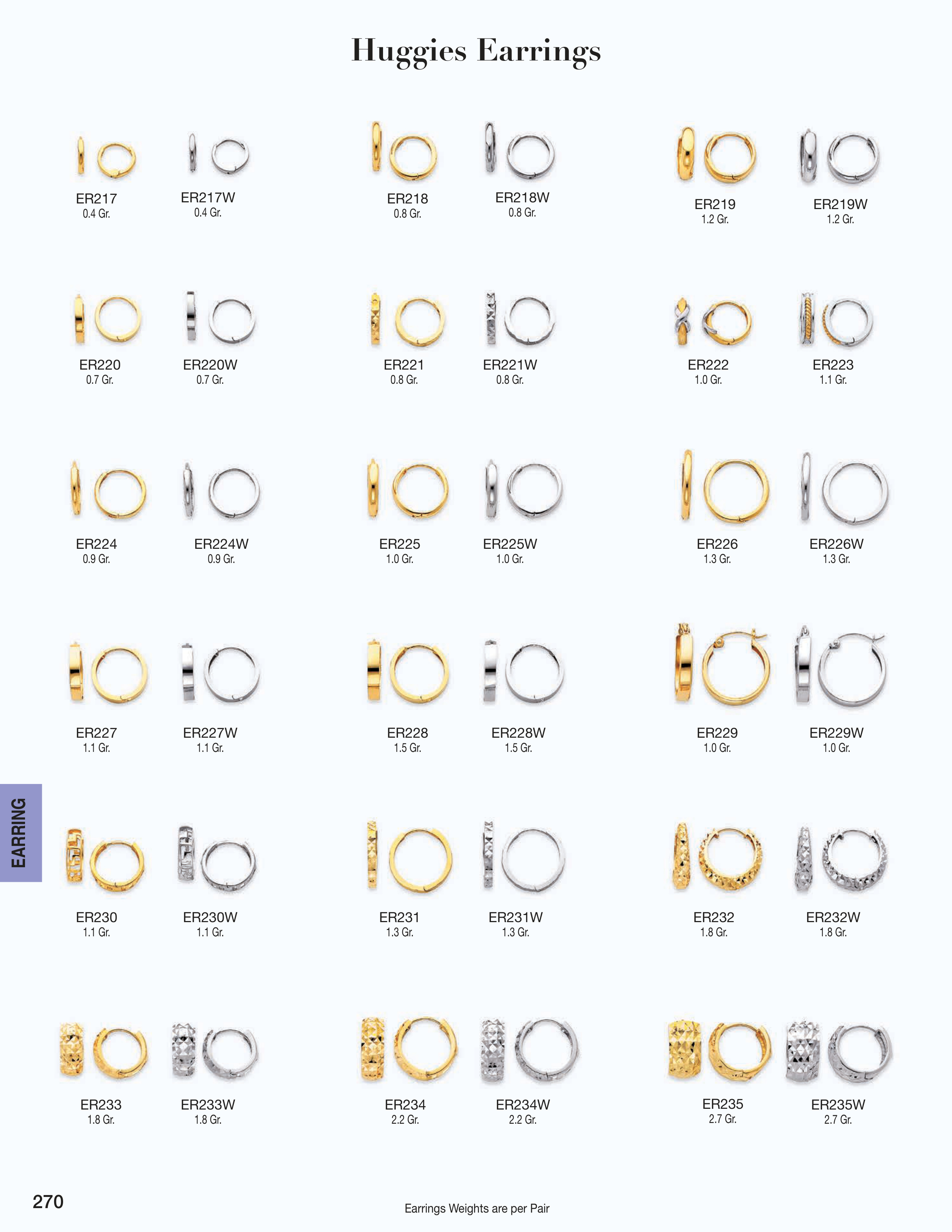 Earring catalog page 270