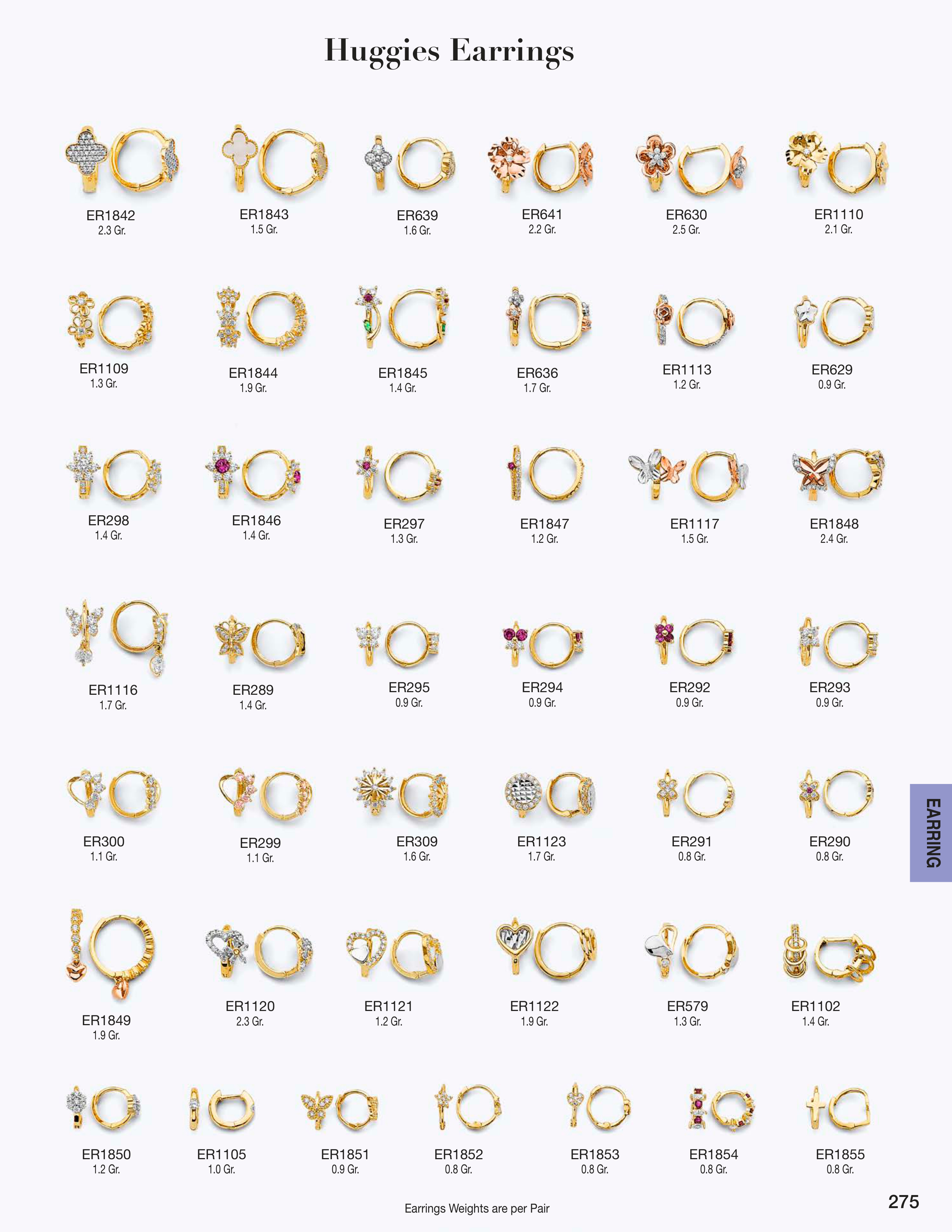 Earring catalog page 275