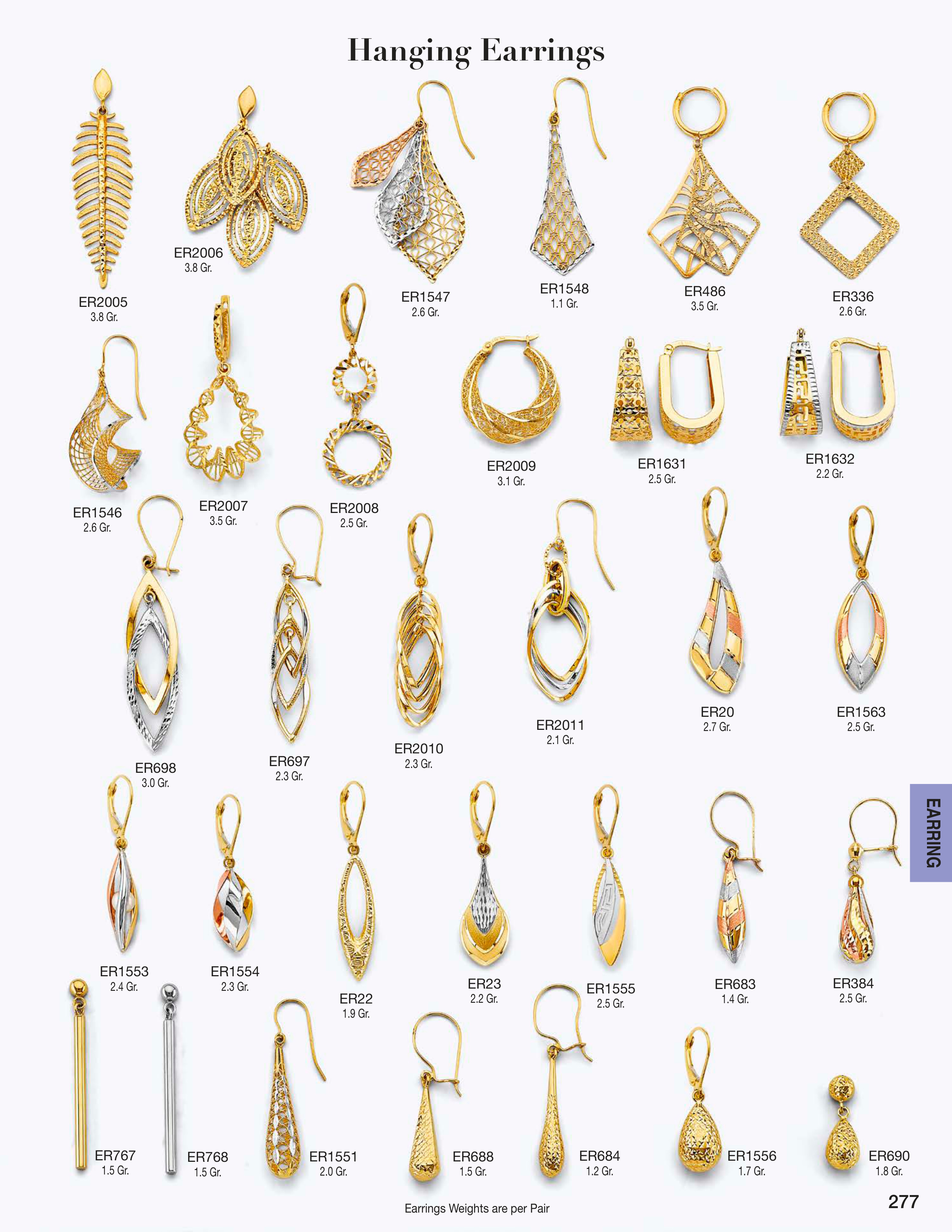 Earring catalog page 277