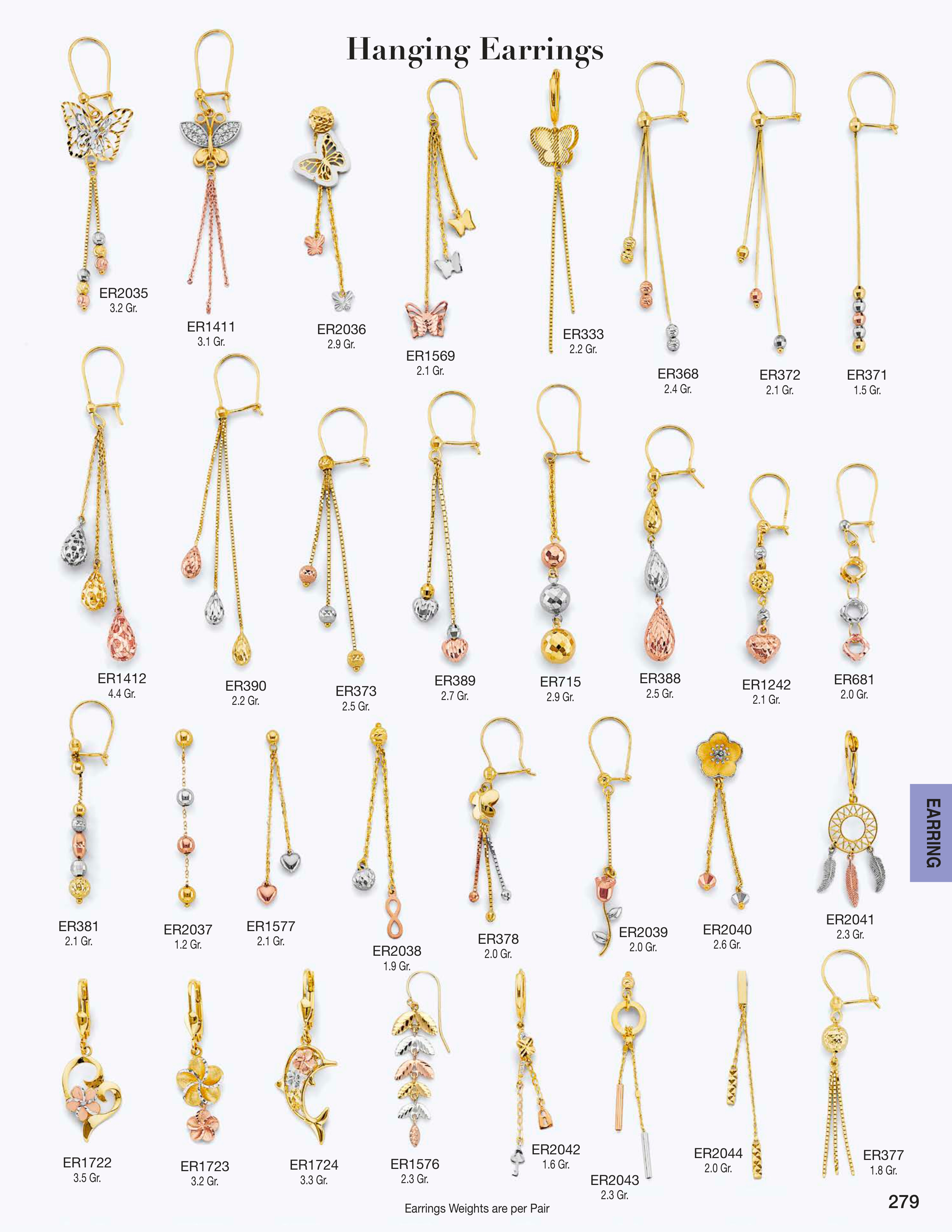 Earring catalog page 279