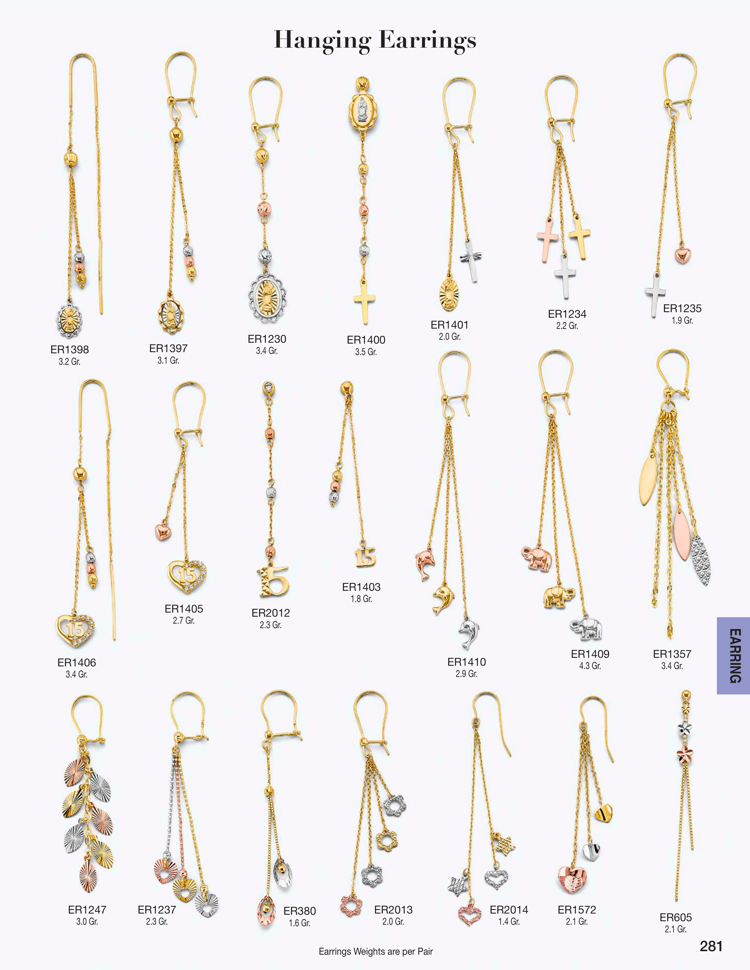 Earring catalog page 281