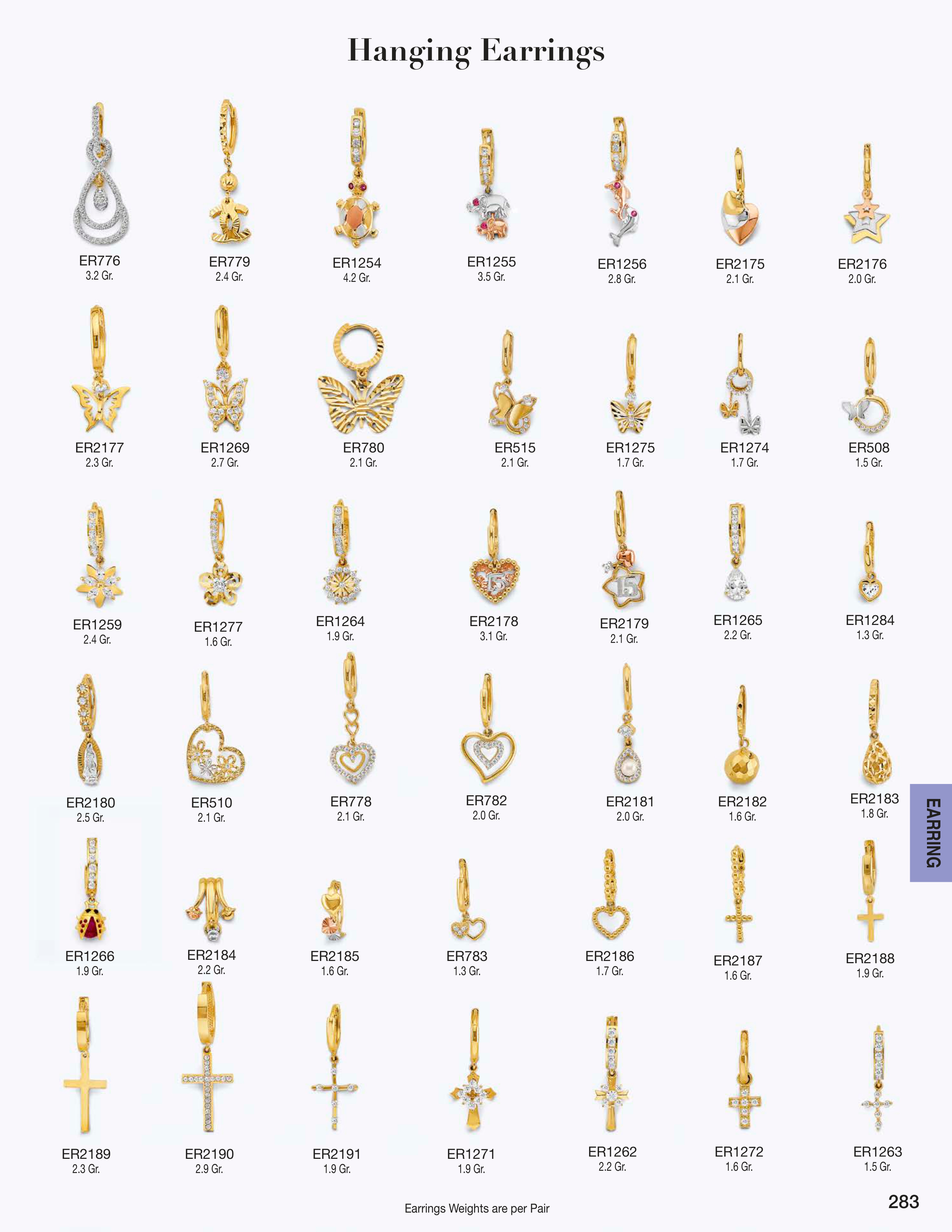 Earring catalog page 283