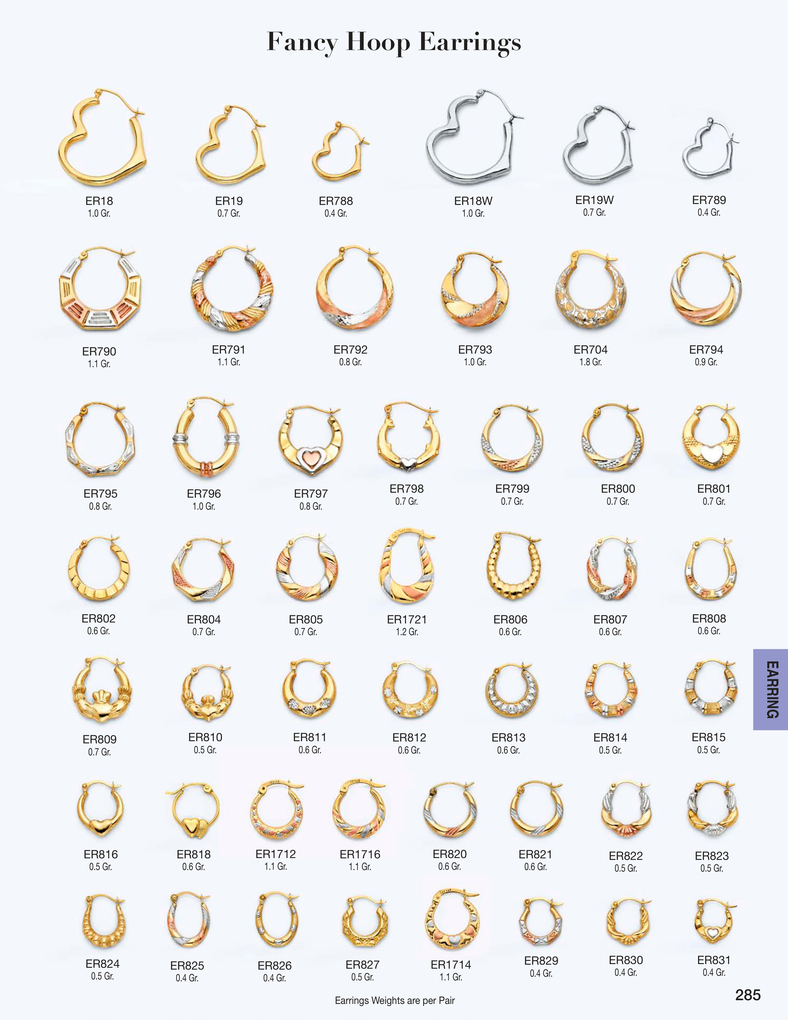 Earring catalog page 285