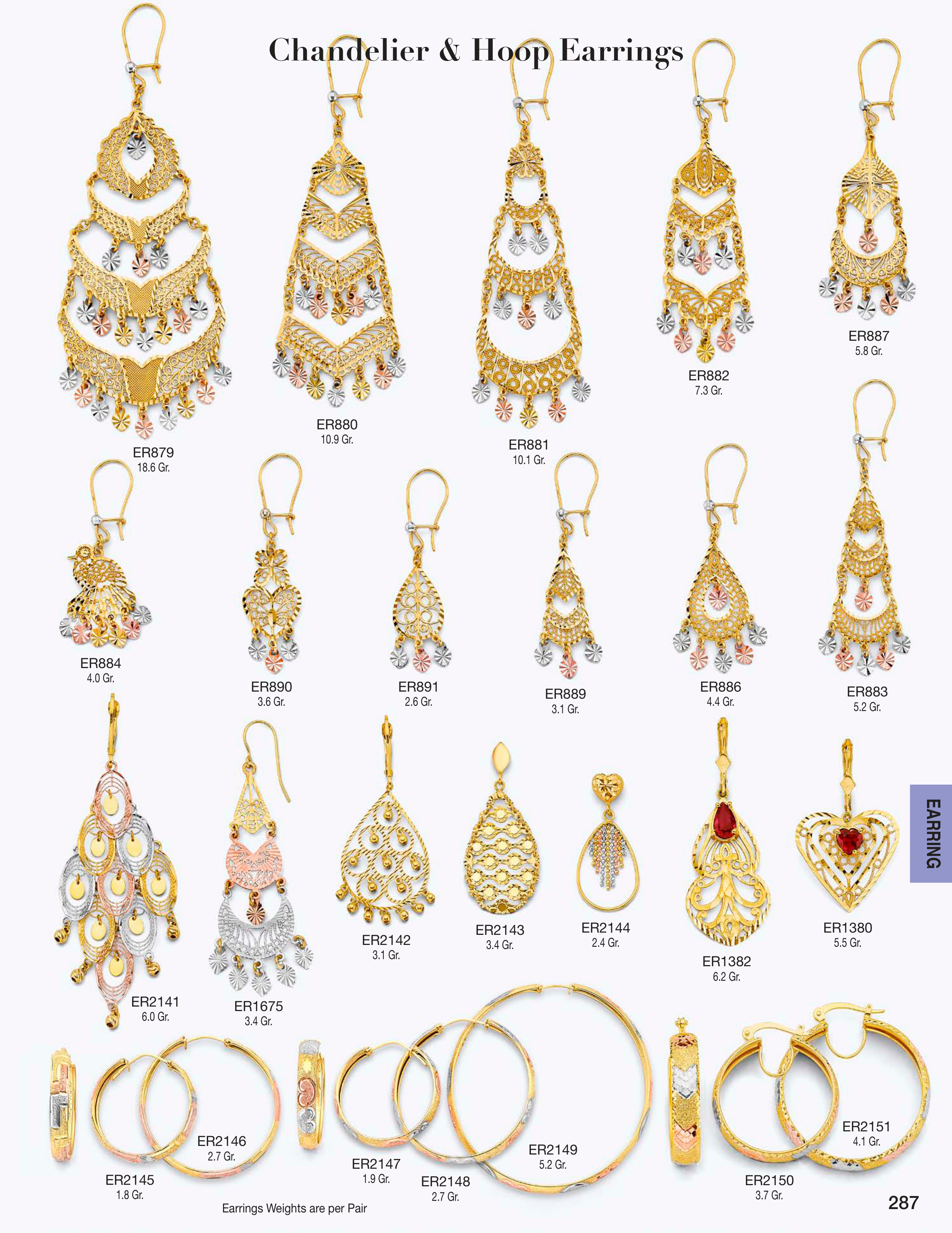 Earring catalog page 287