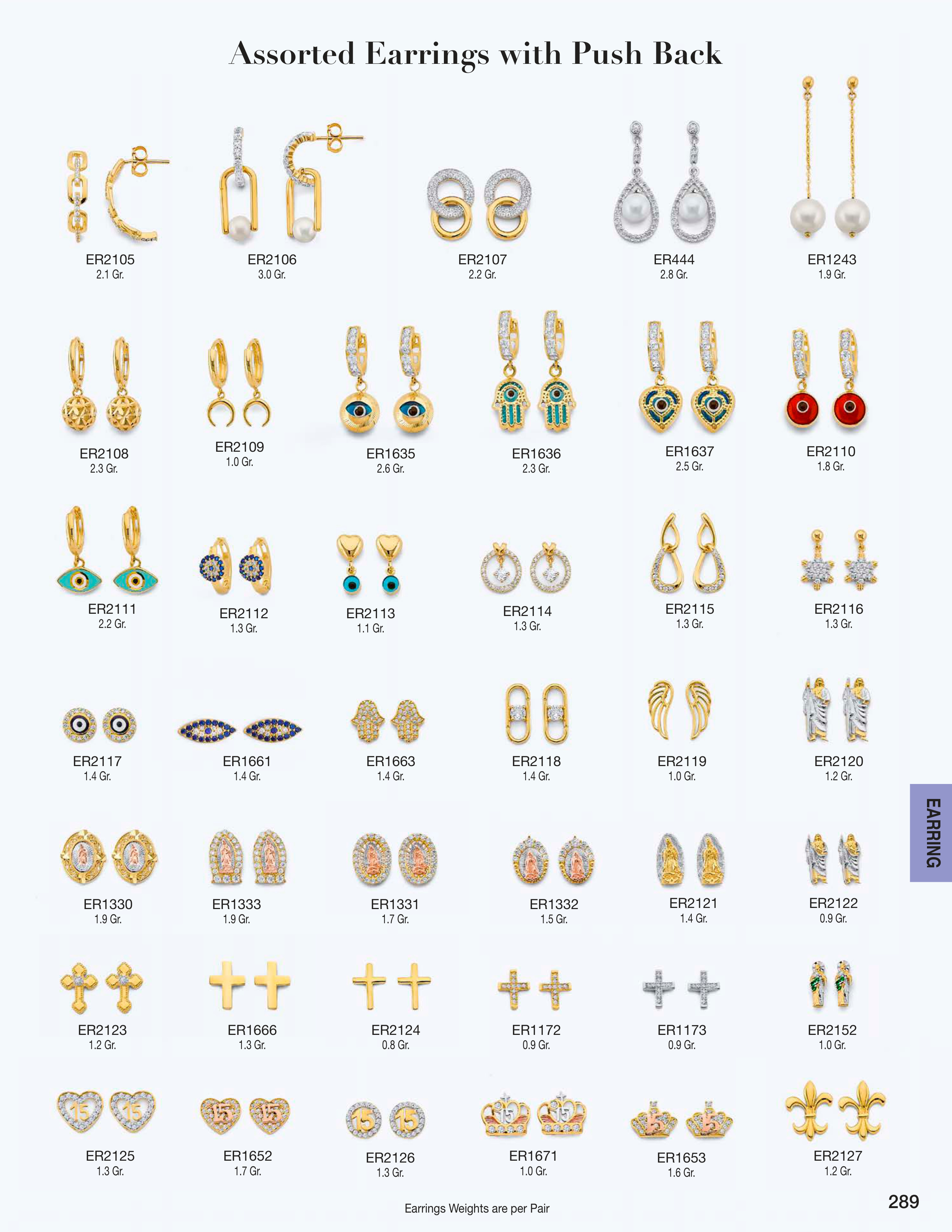 Earring catalog page 289
