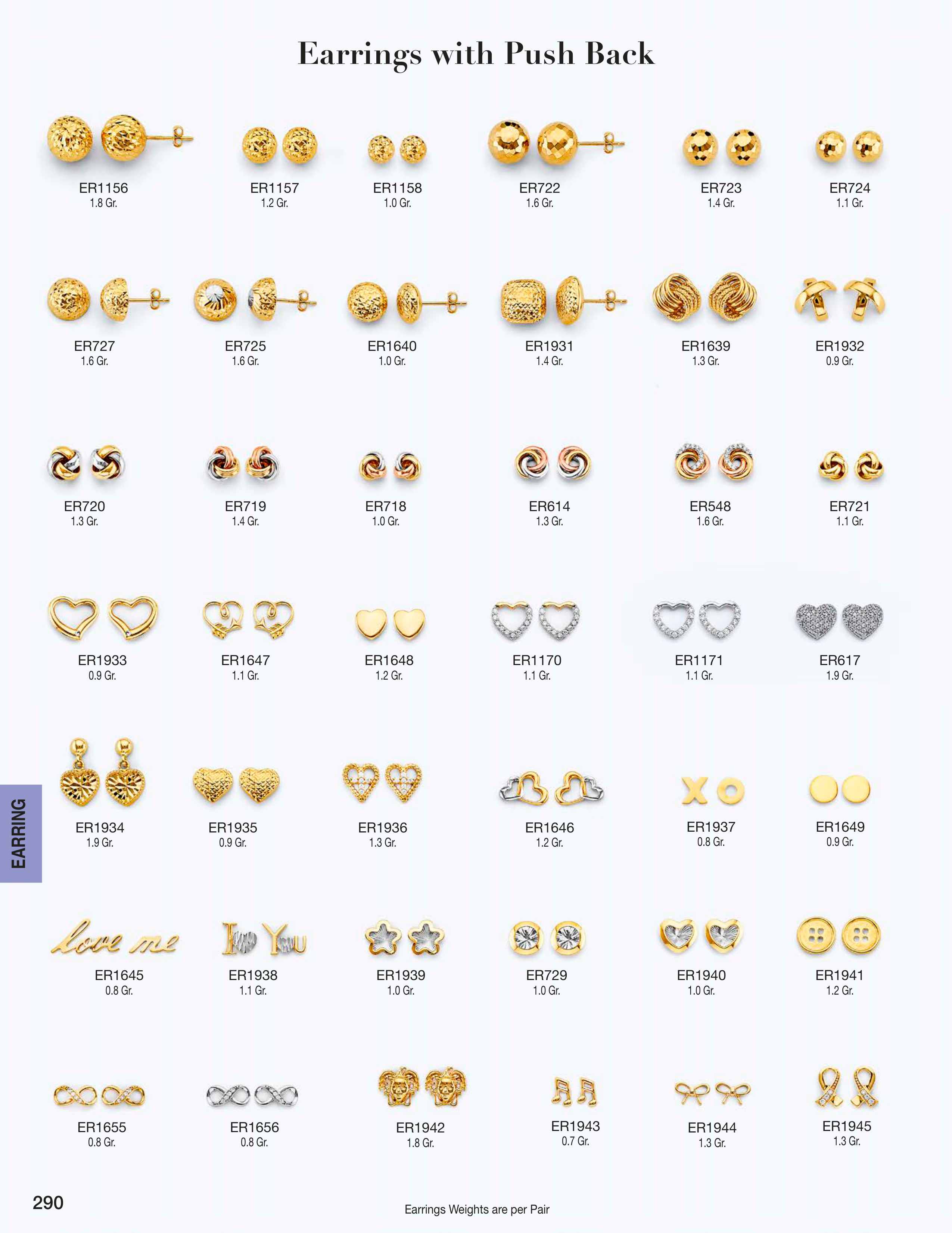 Earring catalog page 290