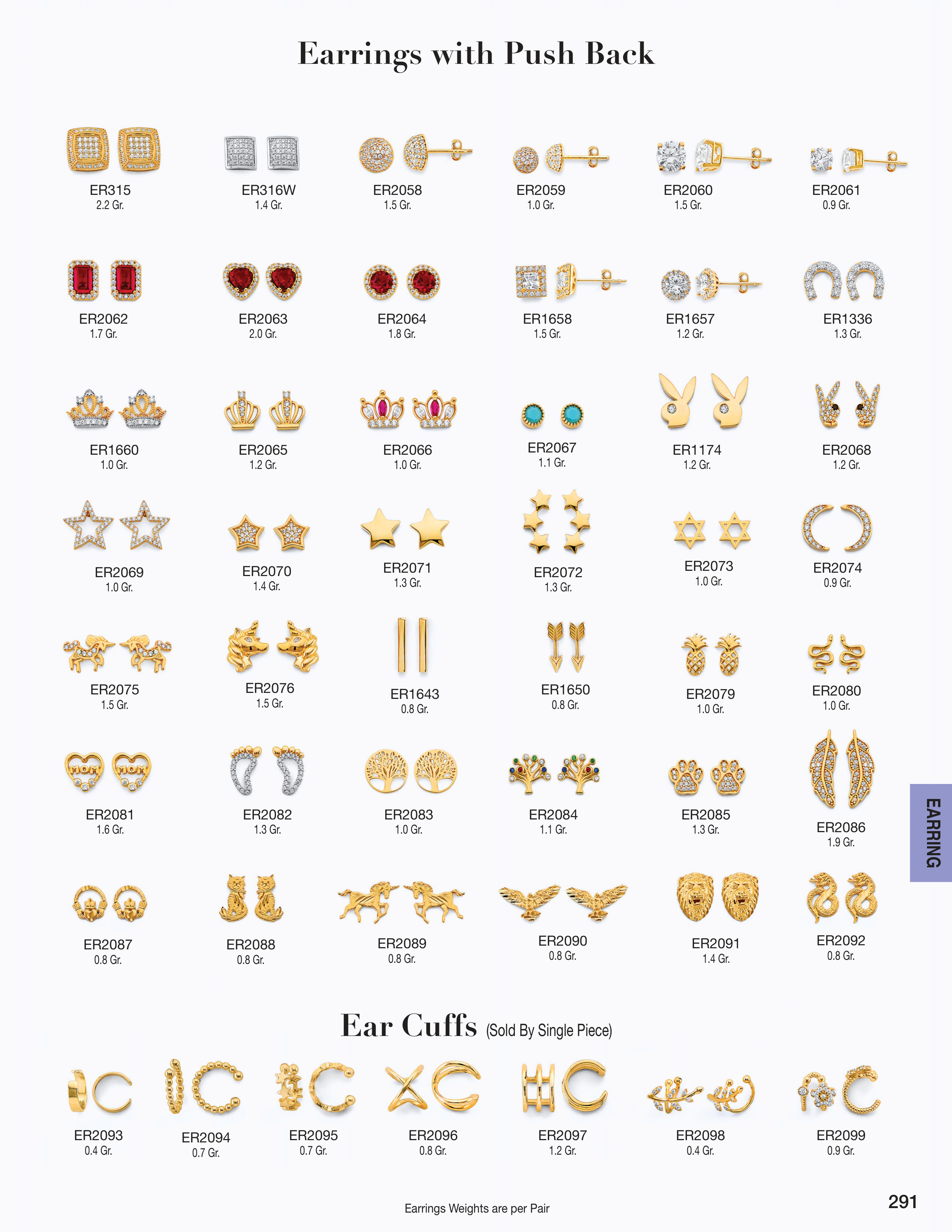Earring catalog page 291