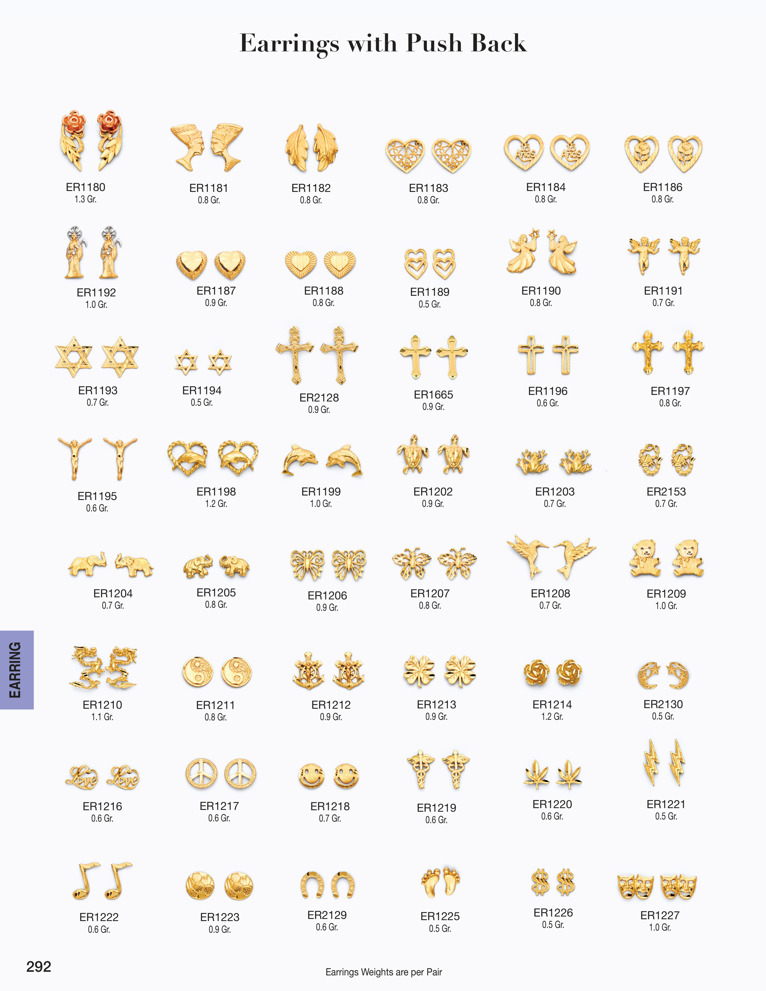 Earring catalog page 292