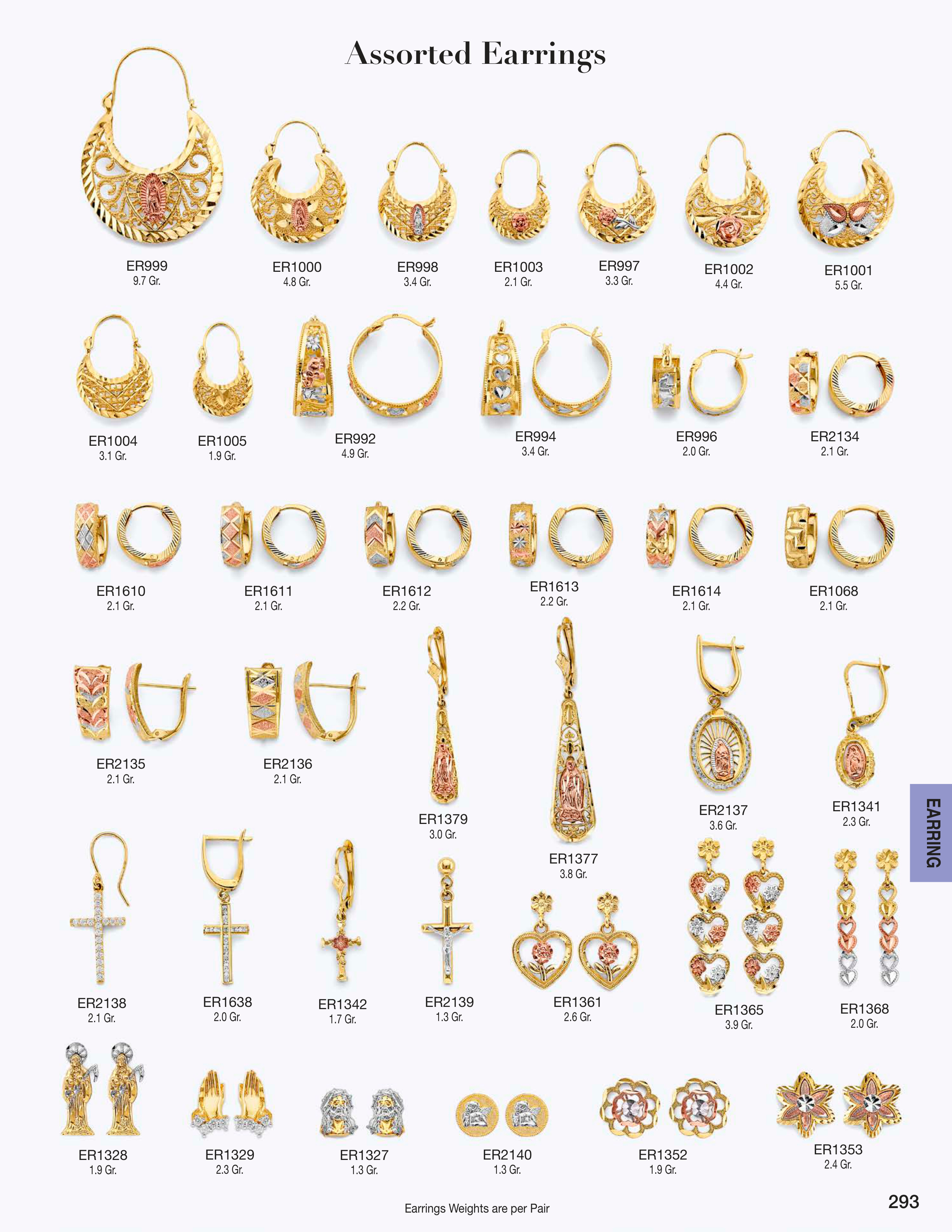 Earring catalog page 293