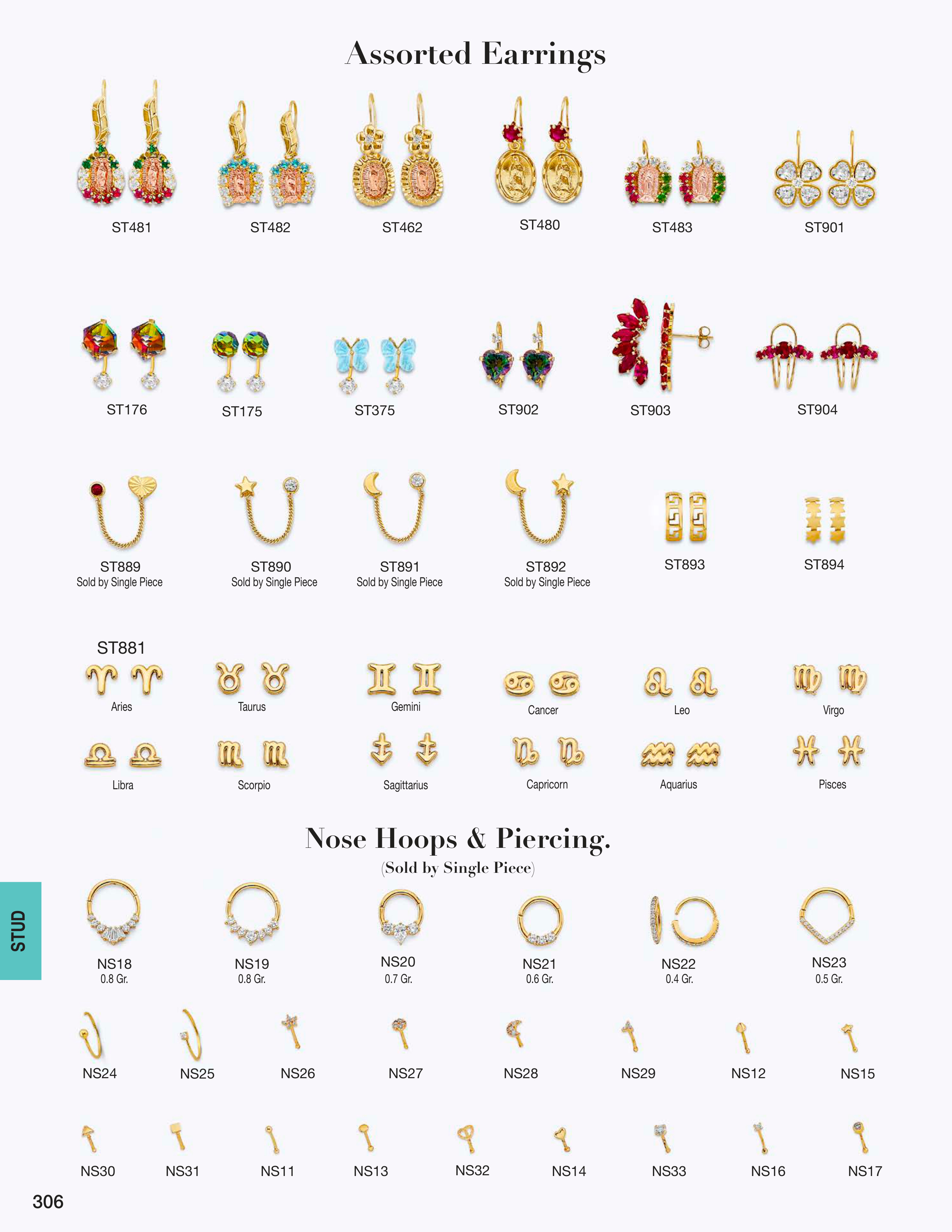 Stud Earring & Others catalog page 306
