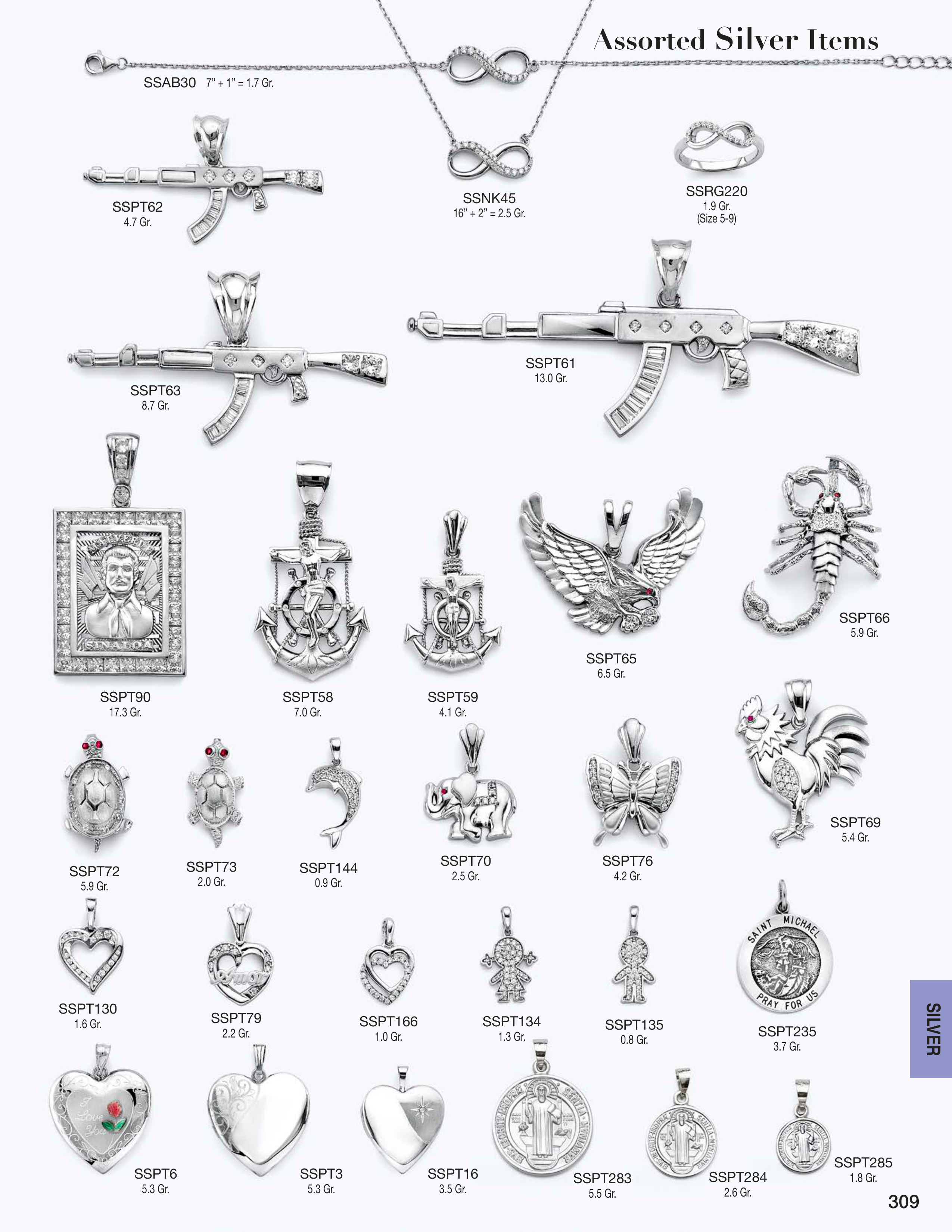 Silver Jewelry catalog page 309