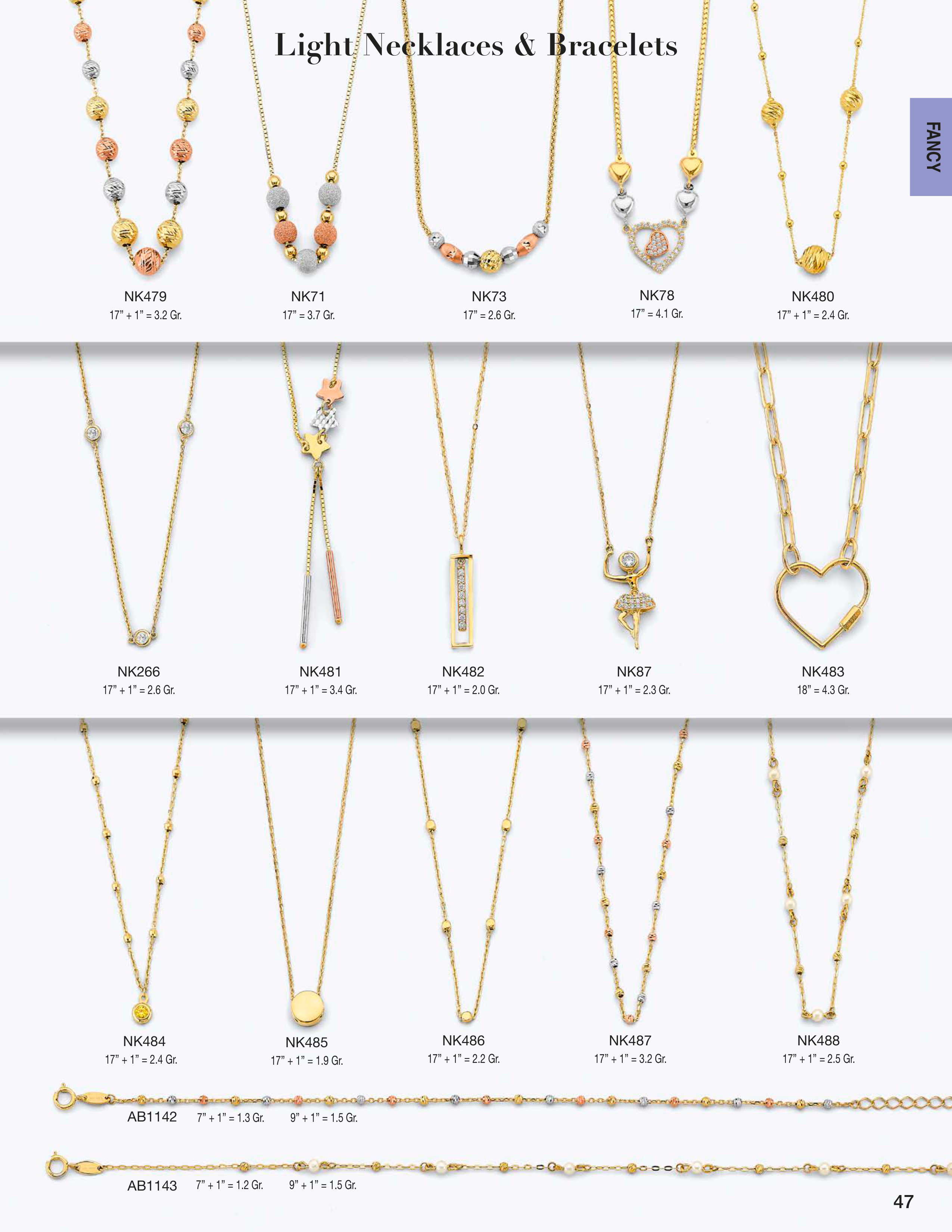 Necklace & Bracelet catalog page 47