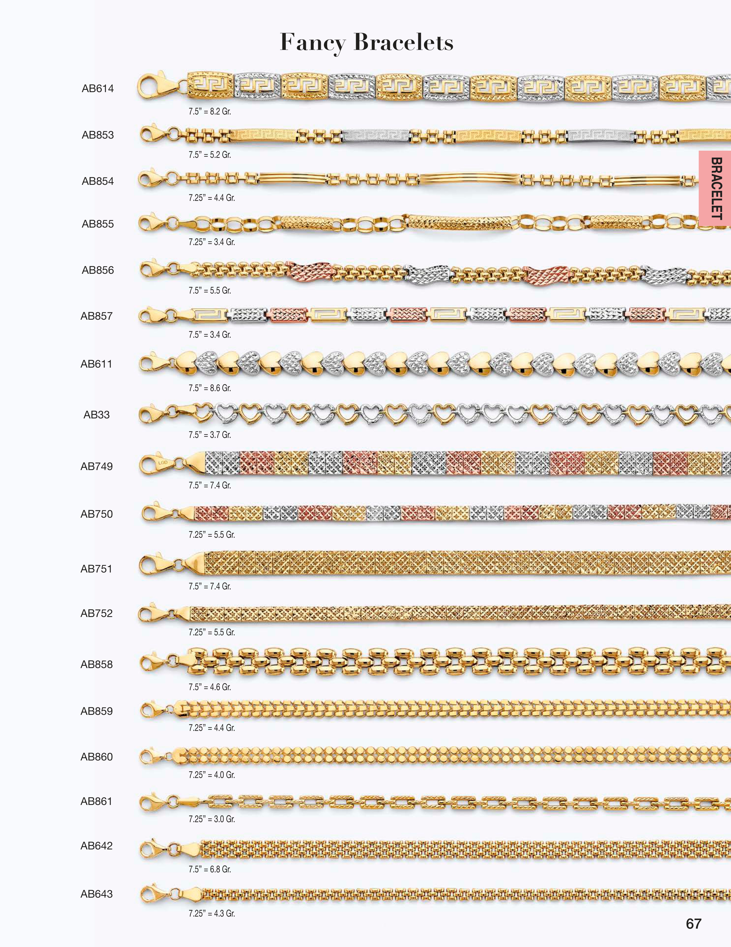 Necklace & Bracelet catalog page 67