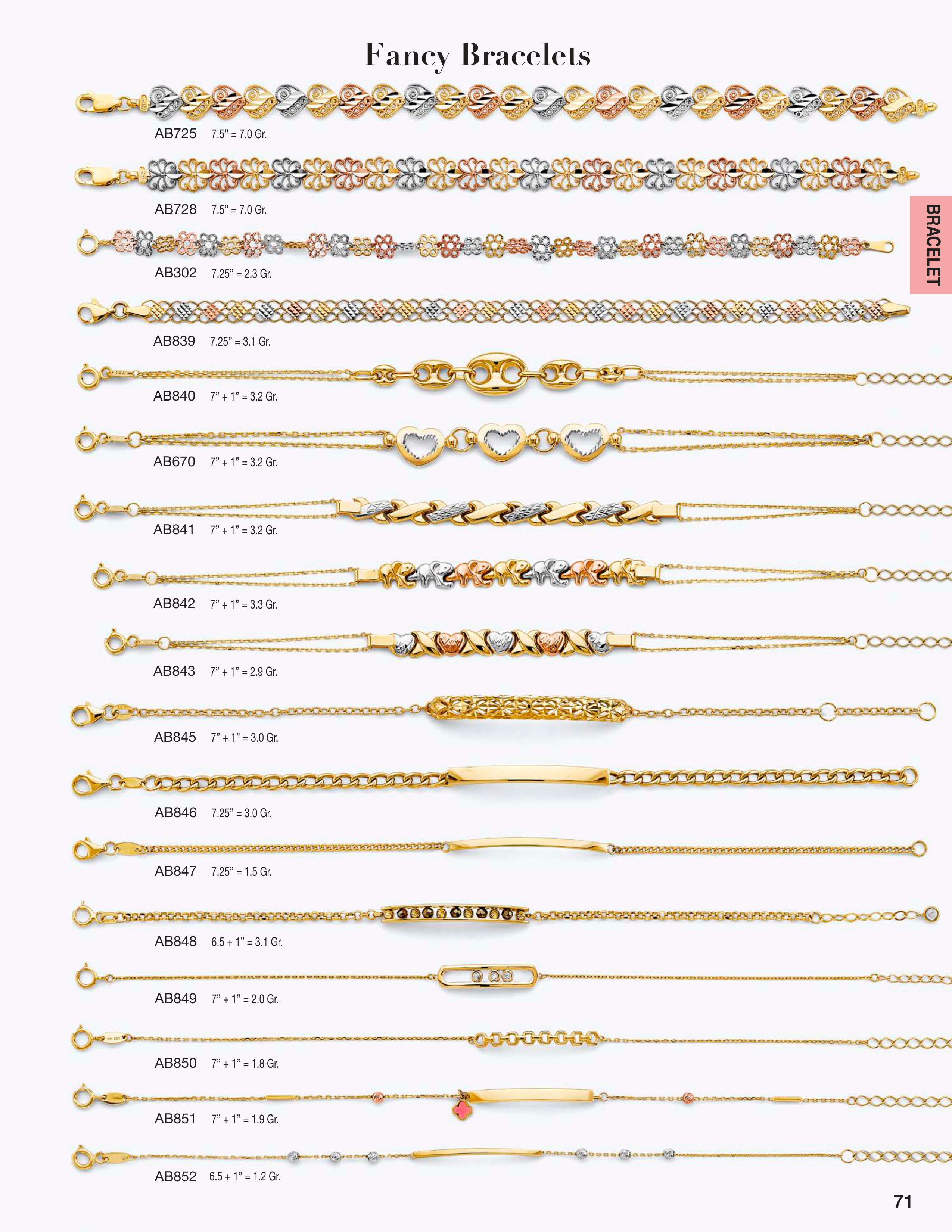 Necklace & Bracelet catalog page 71