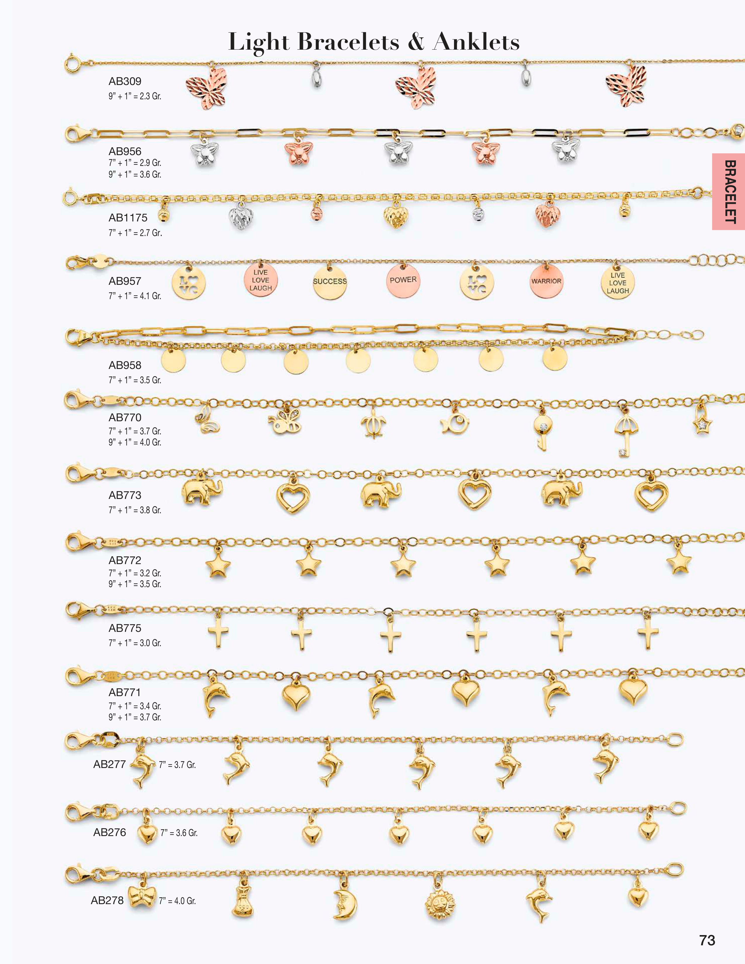 Necklace & Bracelet catalog page 73