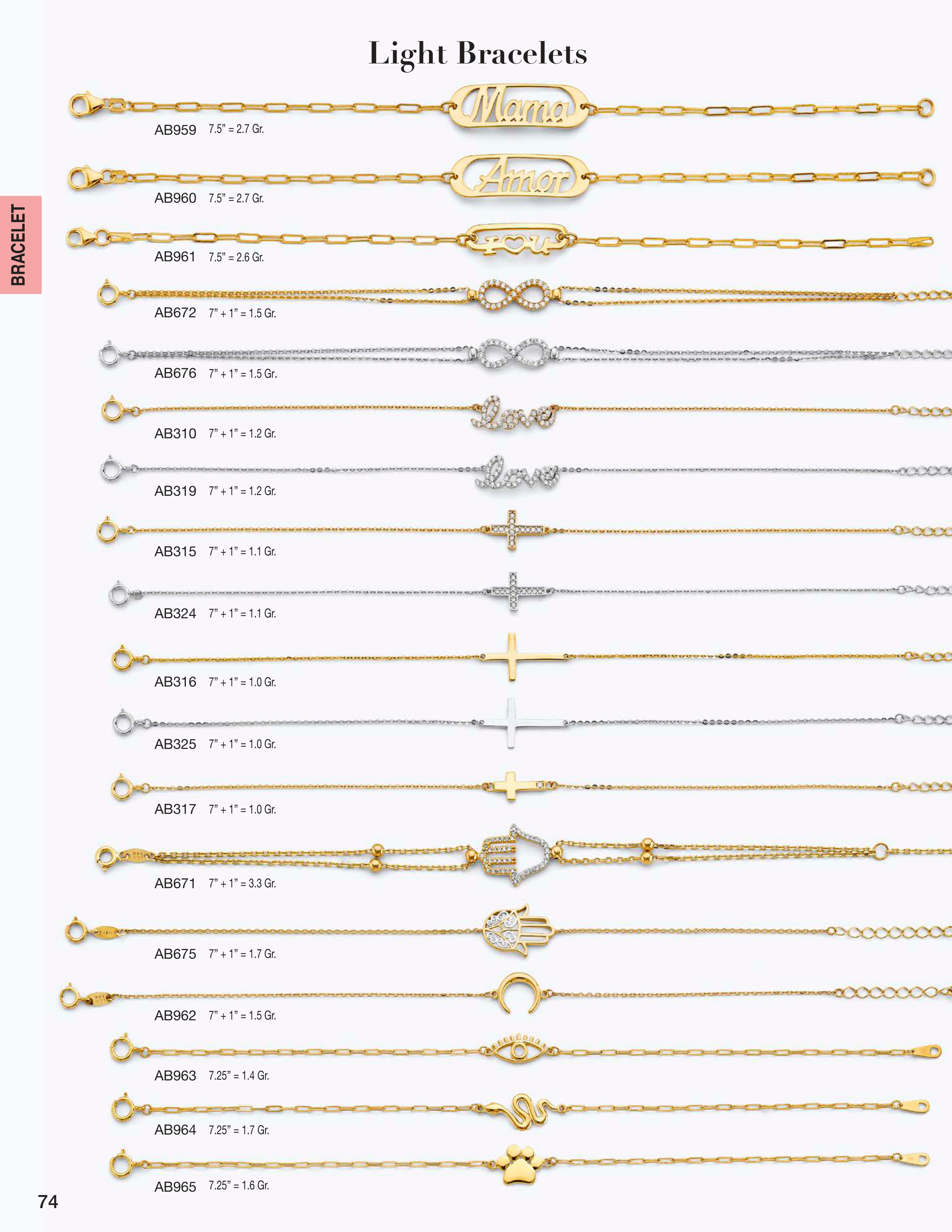 Necklace & Bracelet catalog page 74