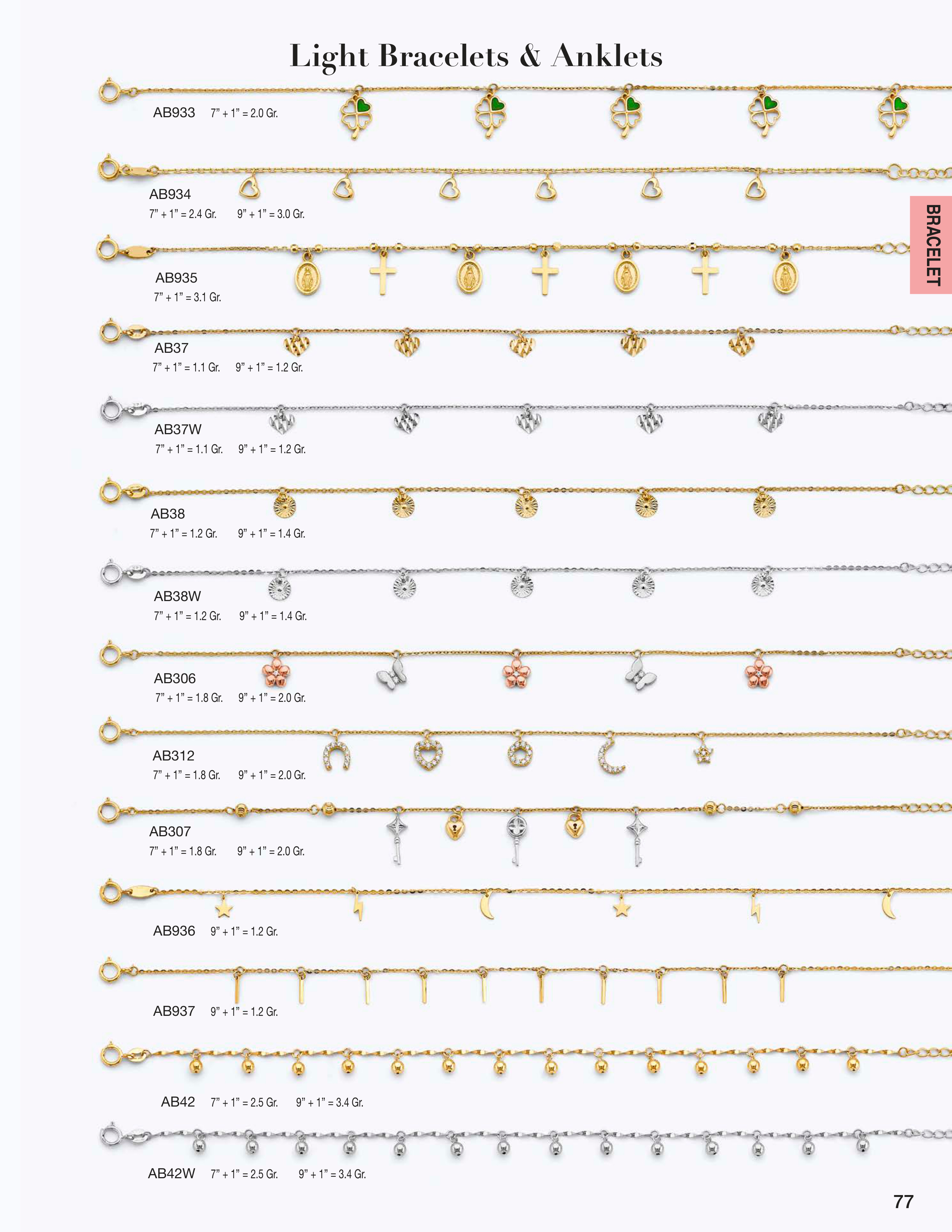 Necklace & Bracelet catalog page 77